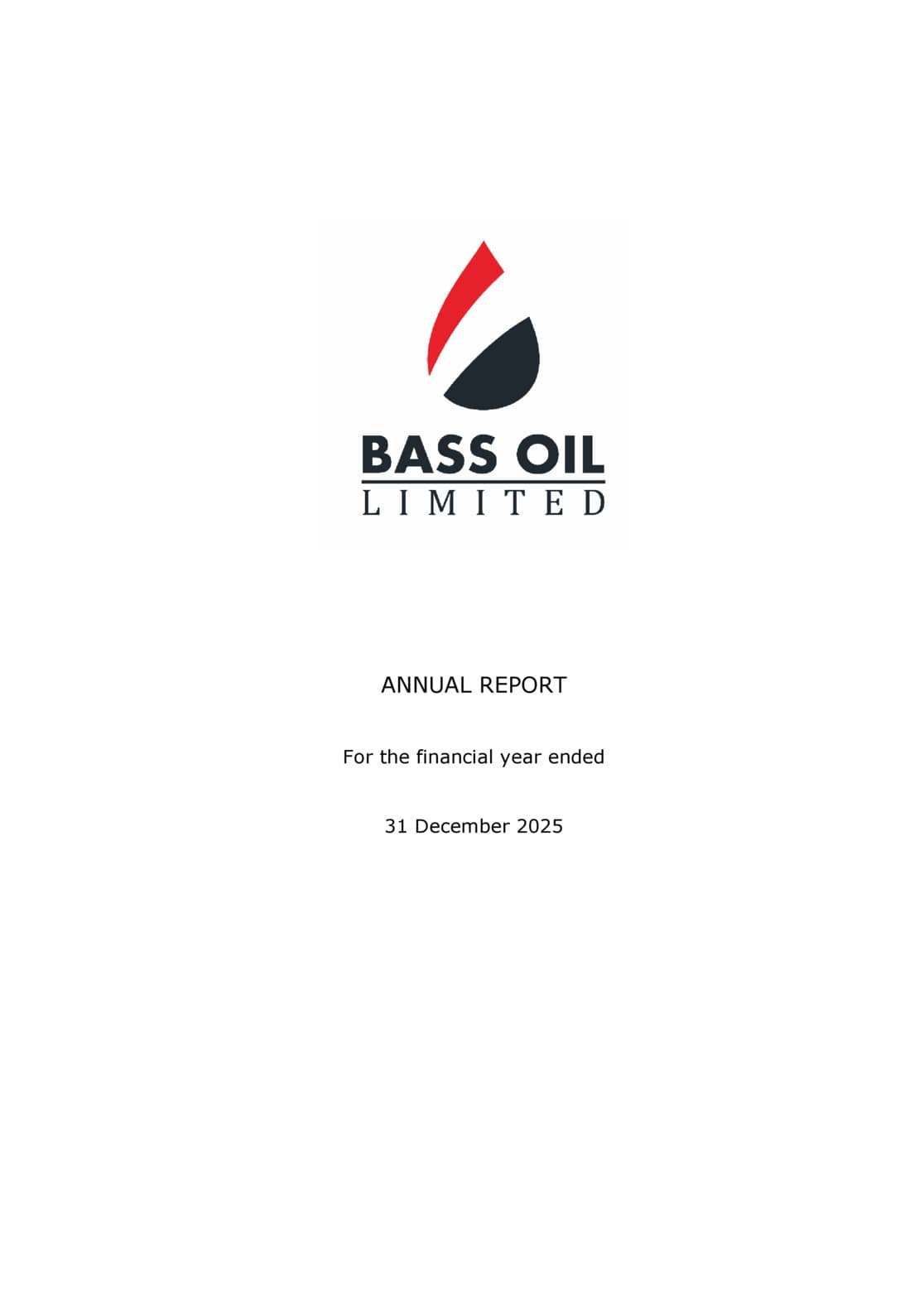 Annual Report for the financial year ended 31 December 2025